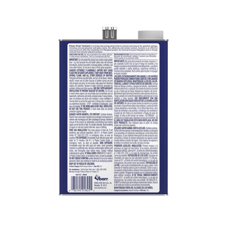 Klean Strip Acetone Solvent and Thinner 1 gal, Pack of 4