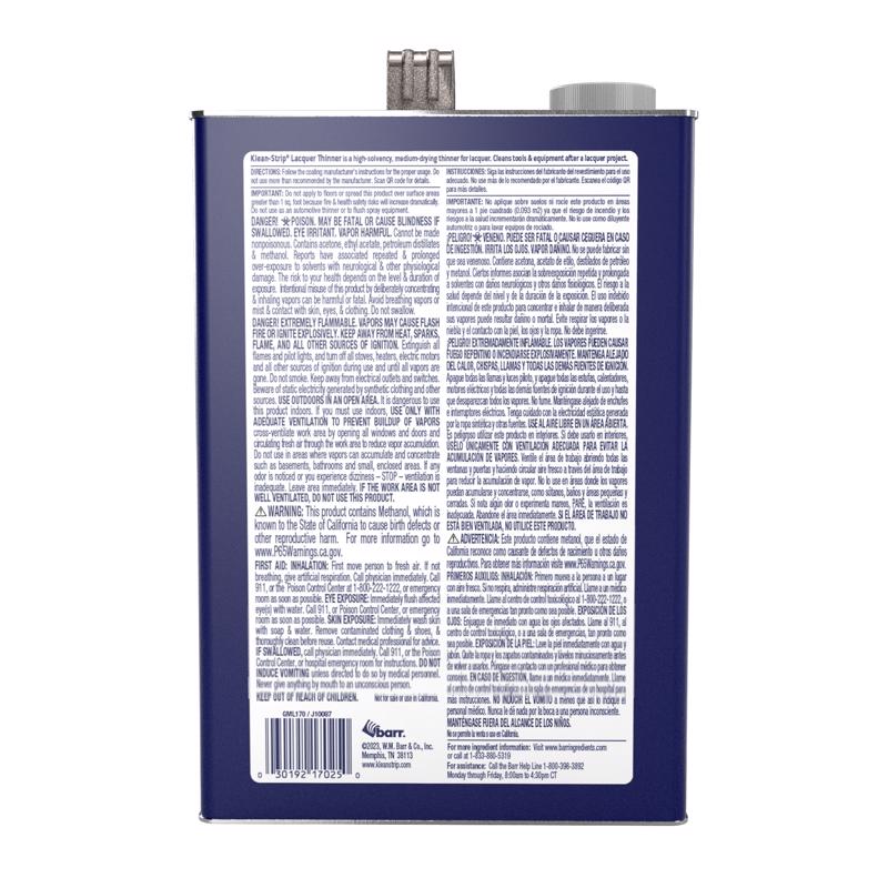 Klean Strip Lacquer Thinner 1 gal, Pack of 4