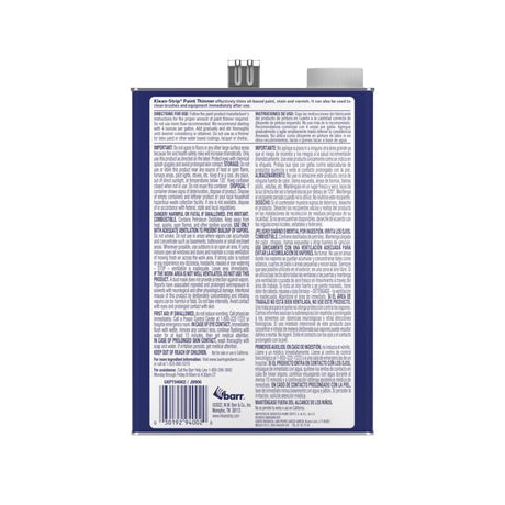 Klean Strip Mineral Spirits Paint Thinner 1 gal, Pack of 4