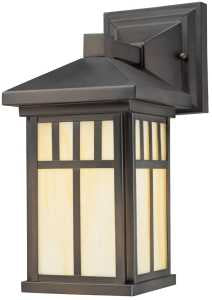 Westinghouse 6732848 Wall Lantern, 120 V, LED Lamp, Steel Fixture, Oil-Rubbed Bronze Fixture