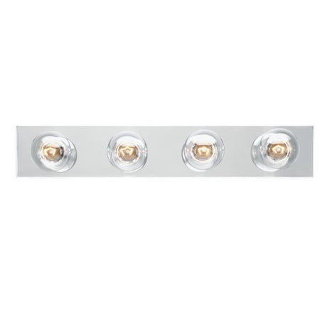 Westinghouse 6641100 Indoor Bath Bar Wall Fixture, 4-Lamp, Chrome Plated Fixture