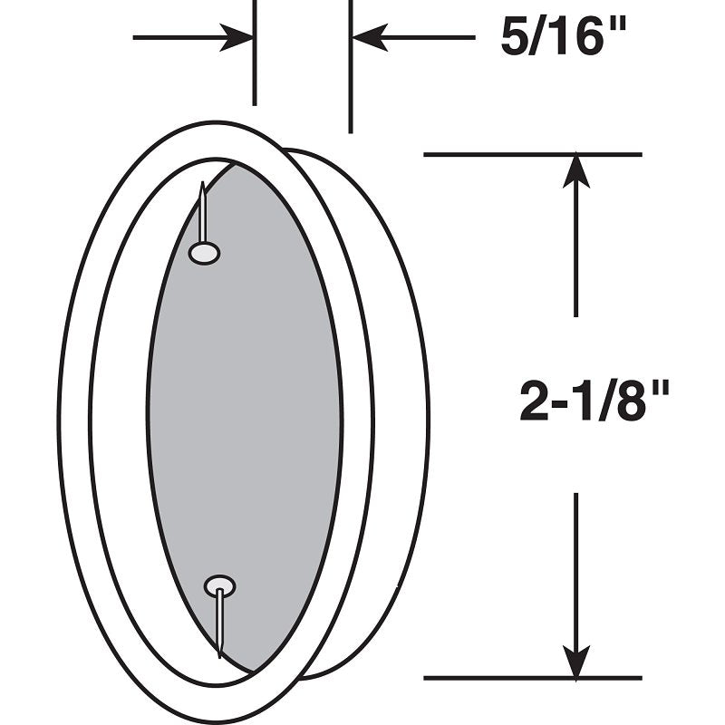 Prime-Line N 6699 Door Pull, 5/16 in D, Steel, Brass
