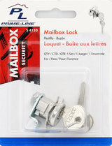 Defender Security S 4130 Mailbox Lock, 15/16 in W Dimensions, Tumbler Lock, Keyed Key, Steel, Nickel