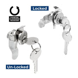 Defender Security S 4140 Mailbox Lock, Tumbler Lock, Keyed Key, Steel, Nickel