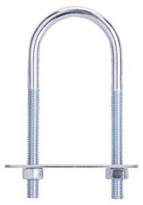 ProSource LR365 U-Bolt, 5/16 in Thread, 2-1/2 in L Thread, Steel, Zinc, Pack of 10