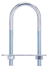 ProSource LR365 U-Bolt, 5/16 in Thread, 2-1/2 in L Thread, Steel, Zinc, Pack of 10
