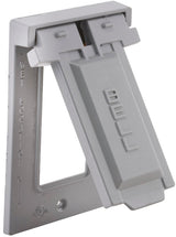 Hubbell 5103-0 Cover, Flip, Snap, 4-9/16 in L, 2-13/16 in W, 1-Gang, Aluminum, Gray, 24/CT, Powder-Coated