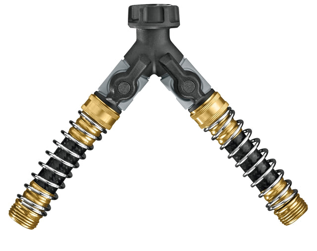 Orbit 58934D Y Hose with Flexible Outlet, 3/4 in, Male Threaded, Metal Body