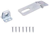 ProSource LR-121-BC3L-PS Safety Hasp, 3-1/2 in L, Steel, Zinc, 7/16 in Dia Shackle, Fixed Staple