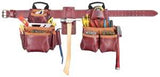 CLC 21453 Combo Tool Belt System, 29 to 42 in Waist, Leather, Chestnut, 18-Pocket