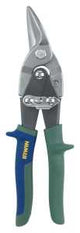 Irwin 2073112 Aviation Snip, 10 in OAL, 1-5/16 in L Cut, Right Cut, Steel Blade, Double-Dipped Handle, Green Handle