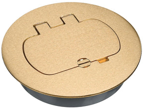 Steel City E97BRR Floor Box Cover, Rectangular, Brass, Brass