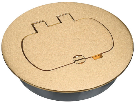 Steel City E97BRR Floor Box Cover, Rectangular, Brass, Brass