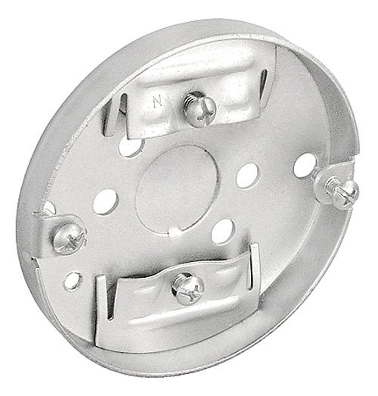 Southwire 46111-R-UPC Pan Box, 3-1/2 in W, 1/2 in D, 5-Knockout, Steel, Silver, Galvanized