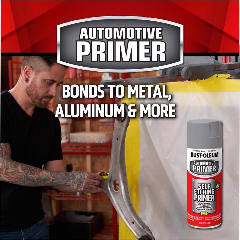 Rust-Oleum Automotive Flat Dark Green Automotive Self-Etching Primer Spray 12 oz, Pack of 6