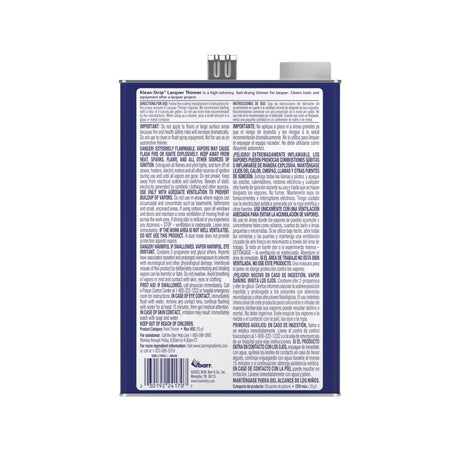 Klean Strip Acetone Lacquer Thinner 1 gal, Pack of 4