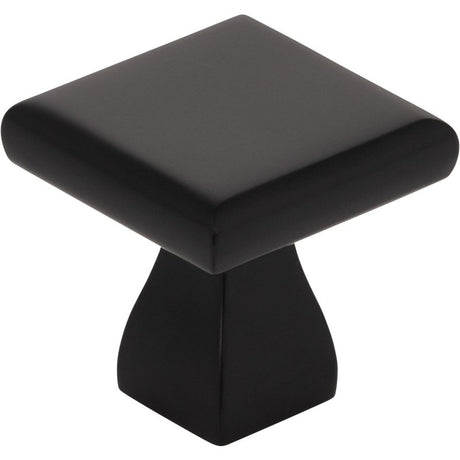 KasaWare K313MB-10 Flared Foot Square Cabinet Knob, 1 in Projection, Zinc, Matte Black