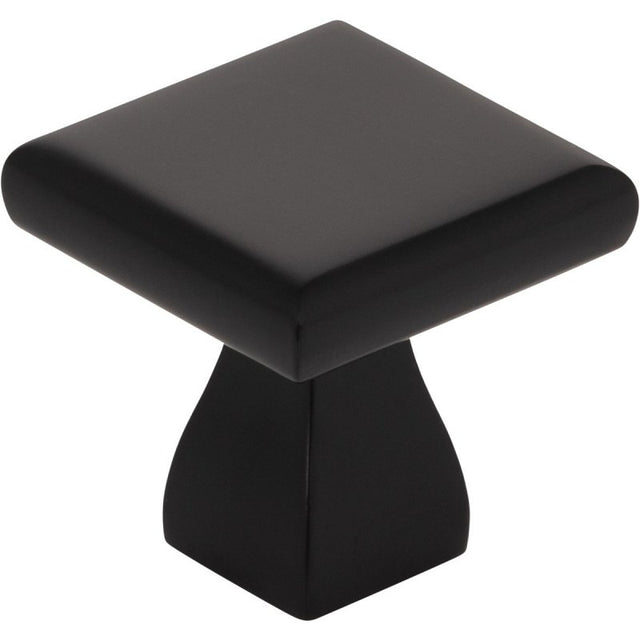 KasaWare K313MB-10 Flared Foot Square Cabinet Knob, 1 in Projection, Zinc, Matte Black