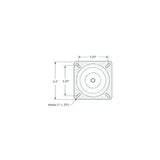Attwood 1002S Lock'N-Pin 3/4″ Pin Seat Mount Black E-Coated w/o Spring