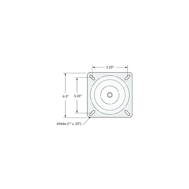 Attwood 1002S Lock'N-Pin 3/4″ Pin Seat Mount Black E-Coated w/o Spring
