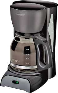 Mr. Coffee SK13-RB Coffee Maker, 11.76 in W, 12.56 in H, 8.43 in D, 12 Cups, 900 W, Black