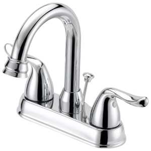 Boston Harbor TQ-5111080CP Lavatory Faucet, 1.2 gpm, 2-Handle, 3-Faucet Hole, Metal/Plastic, Chrome, Lever Handle