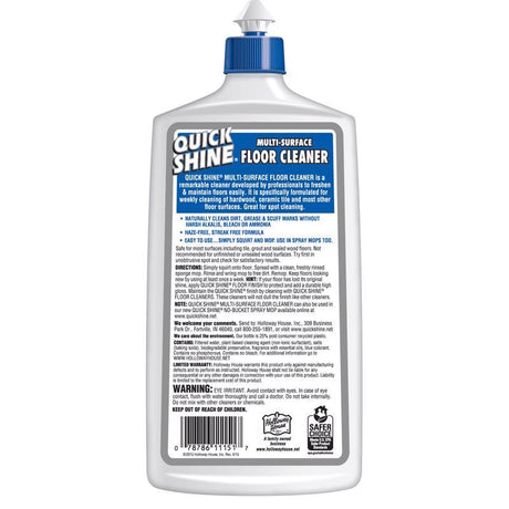 Holloway House Quick Shine Fresh Scent Multi-Surface Floor Cleaner Liquid 27 oz, Pack of 6