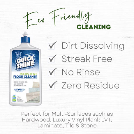 Holloway House Quick Shine Fresh Scent Multi-Surface Floor Cleaner Liquid 27 oz, Pack of 6