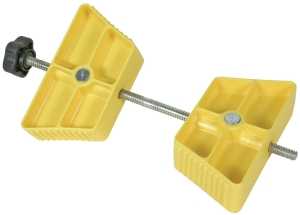 Camco USA 44622 Wheel Stop Chock, Plastic, Yellow, For: 26 to 30 in Dia Tires with Spacing of 3-1/2 to 5-1/2 in