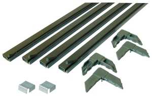 Make-2-Fit PL7806 Screen Frame Kit, Includes: Frame, Spline, (4) Square-Cut Plastic Corners, Aluminum, Bronze