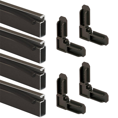 Make-2-Fit PL7806 Screen Frame Kit, 3 ft L x 3/4 in W Dimensions, Aluminum, Bronze, 10-Piece
