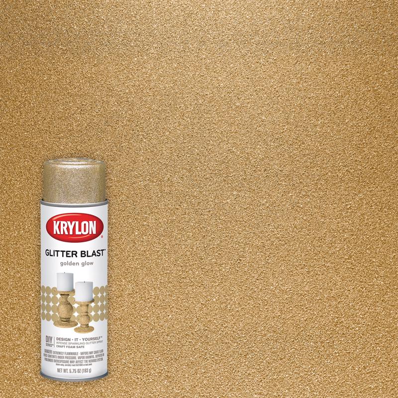 Krylon Glitter Blast Golden Glow Spray Paint 5.75 oz, Pack of 6, Pack of 6