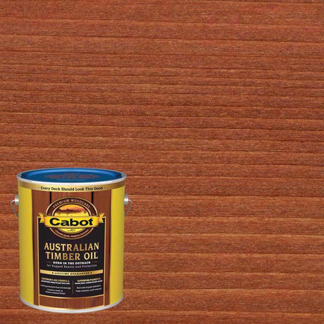 Cabot Australian Timber Oil Low VOC Transparent Jarrah Brown Oil-Based Australian Timber Oil 1 gal, Pack of 4