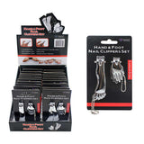 Diamond Visions Silver Hand and Foot Nail Clippers 2 pk, Pack of 20