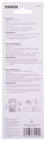 ProSource LR-129-BC3L-PS Safety Hasp, 6 in L, 6 in W, Steel, Zinc, 7/16 in Dia Shackle, Loose Staple