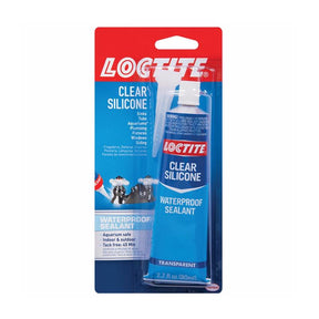 Loctite Clear Silicone Medium Strength Silicone Clear All-Weather Adhesive 2.7 oz, Pack of 6