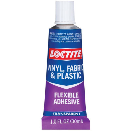 Loctite Vinyl, Fabric & Plastic High Strength Polyurethane Clear Flexible Adhesive 1 oz, Pack of 6