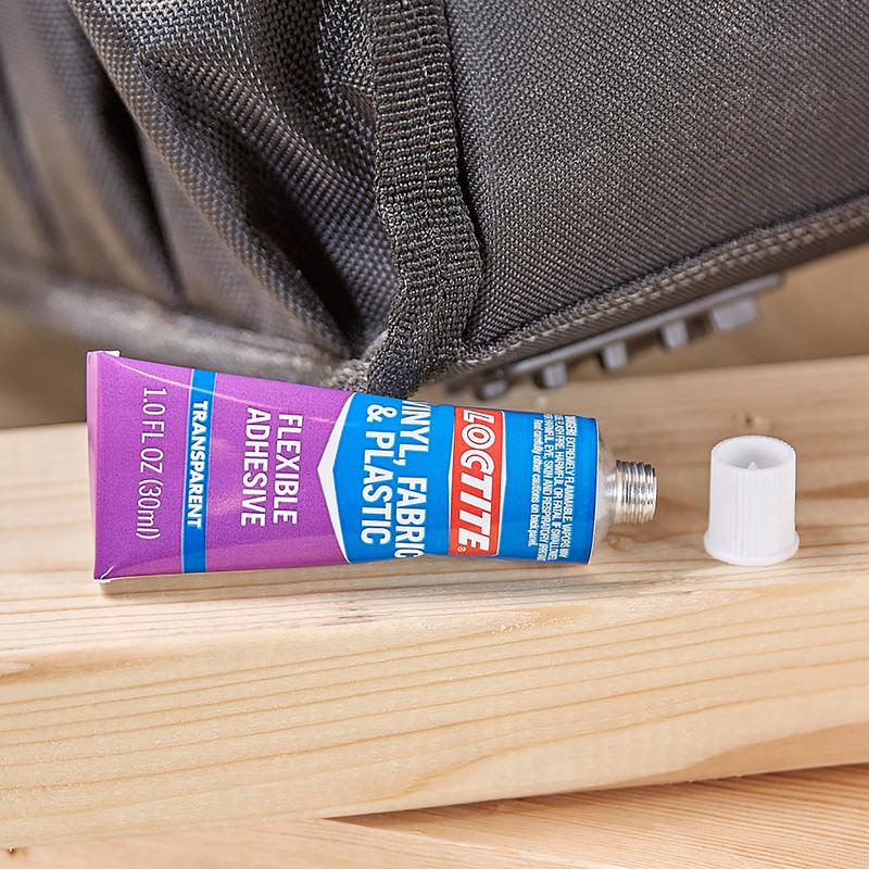 Loctite Vinyl, Fabric & Plastic High Strength Polyurethane Clear Flexible Adhesive 1 oz, Pack of 6