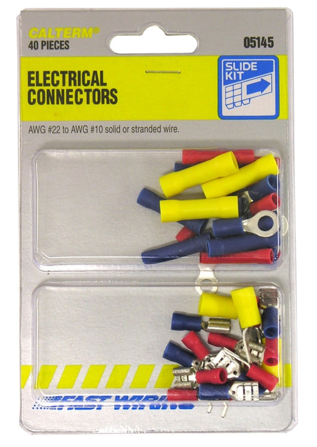Calterm 05145 Terminal Kit, 22 to 10 AWG Wire, 40/PK