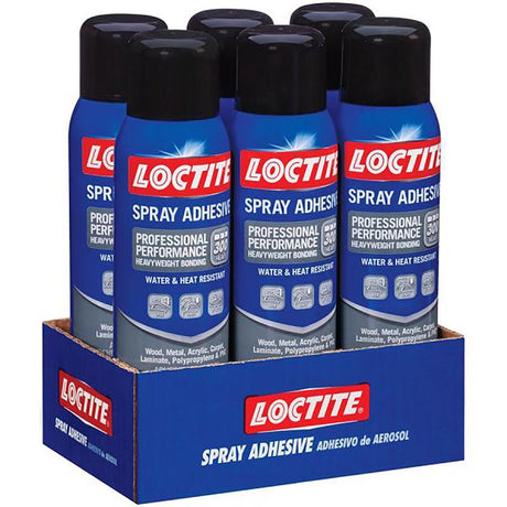 Loctite 2267077 Spray Adhesive, Solvent, Off-White, 24 hr Curing, 13.5 oz Can, Pack of 6