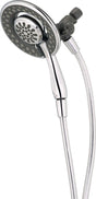 Delta In2ition Series 75488C 2-in-1 Shower, Round, 1/2 in Connection, IPS, 1.75 gpm, 4-Spray Function, Plastic, Chrome