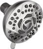 Peerless 76810 Shower Head, 1.75 gpm, 1/2 in Connection, IPS, 8-Spray Function, ABS, Chrome-Plated, 4-1/4 in Dia