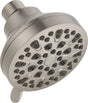 Peerless 76438BN Shower Head, 1.5 gpm, 1/2 in Connection, 4-Spray Function, Plastic, Brushed Nickel, 2-7/8 in L