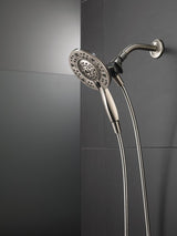 Delta In2ition Series 75494SN Showerhead, Round, 1/2 in Connection, 1.75 gpm, 2-Spray Function, Rubber/Stainless Steel