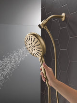 Delta Lumicoat, SureDock 54910-CZ-PR-PK Magnetic Hand Shower, 1/2 in Connection, 1.75 gpm, 7-Spray Function, Metal