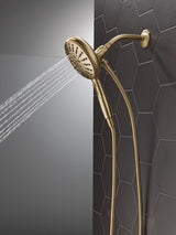 Delta Lumicoat, SureDock 54910-CZ-PR-PK Magnetic Hand Shower, 1/2 in Connection, 1.75 gpm, 7-Spray Function, Metal