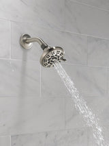 Peerless 76610SN Showerhead, 1.5 gpm, 1/2 in Connection, IPS, 6-Spray Function, ABS, Brushed Nickel, 4 in Dia