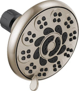 Peerless 76610SN Showerhead, 1.5 gpm, 1/2 in Connection, IPS, 6-Spray Function, ABS, Brushed Nickel, 4 in Dia