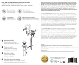 Boston Harbor TQ-5111080NP Lavatory Faucet, 1.2 gpm, 2-Handle, 3-Faucet Hole, Metal/Plastic, Brushed Nickel