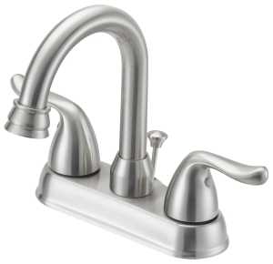 Boston Harbor TQ-5111080NP Lavatory Faucet, 1.2 gpm, 2-Handle, 3-Faucet Hole, Metal/Plastic, Brushed Nickel